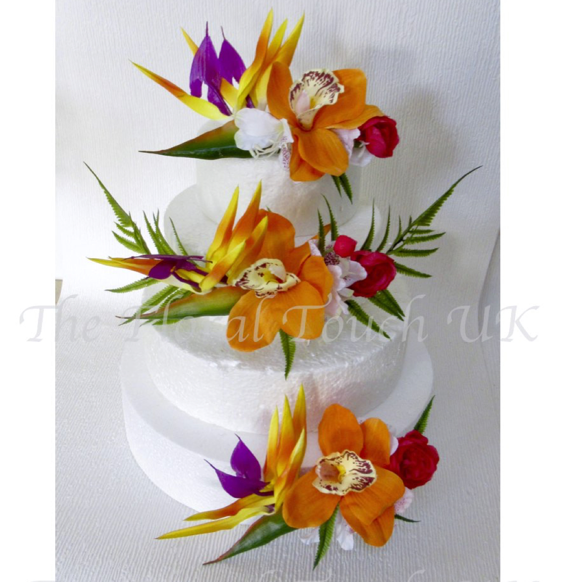 Tropical Bird of Paradise Cake Topper & Tier Sprays, Tropical Cake flowers